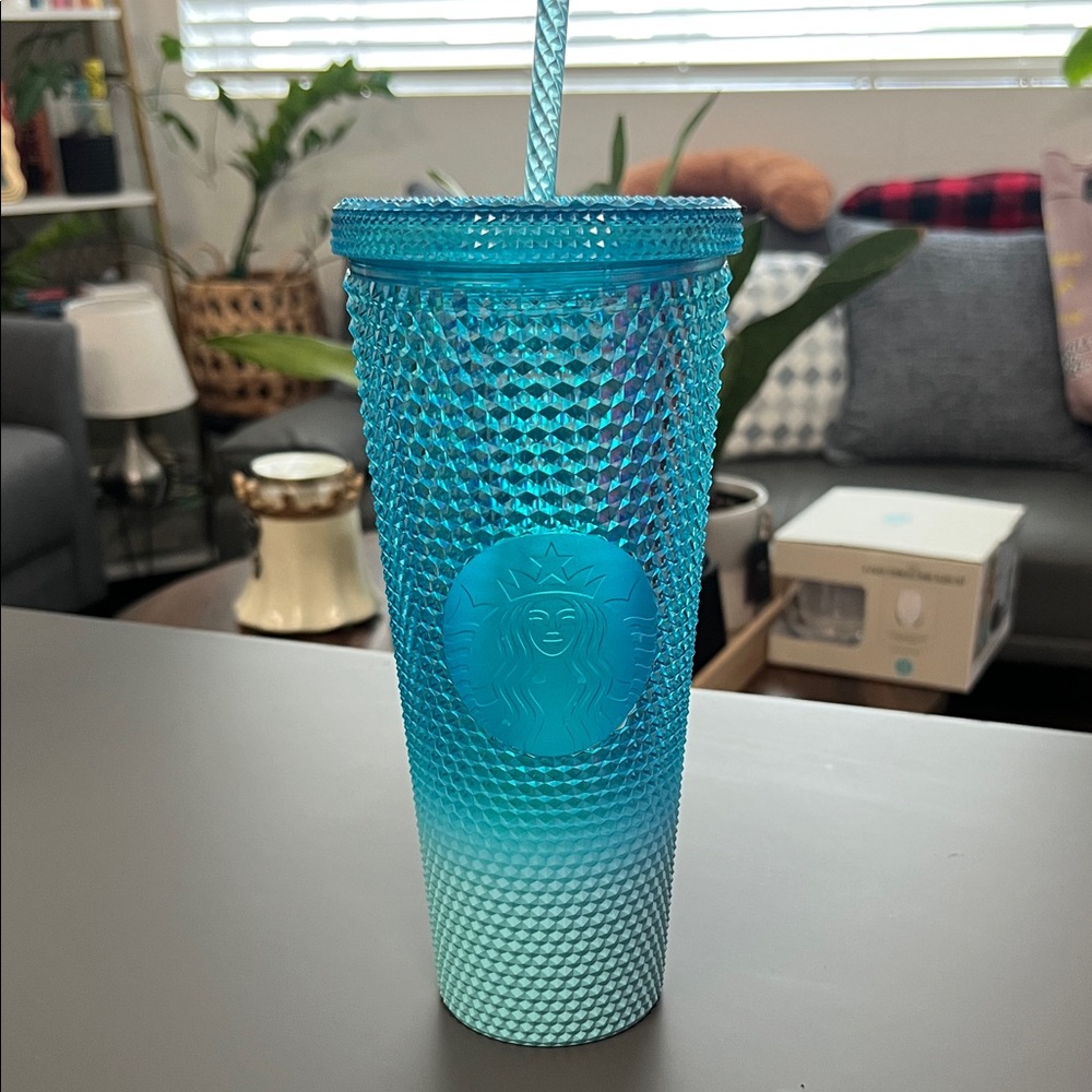 Starbucks Aqua Textured Tumbler with Straw